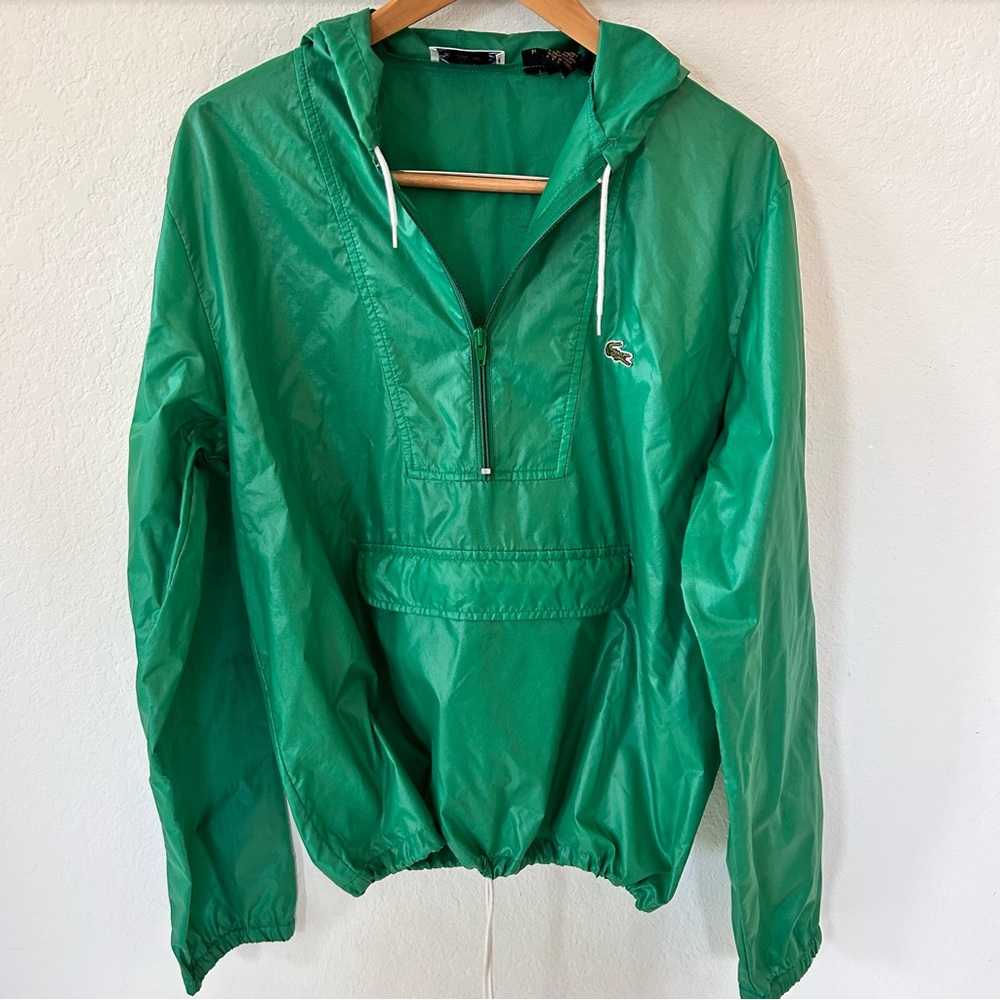 Iconic - Vintage Izod Lacoste Pullover Nylon Jacket Size Medium Green -
